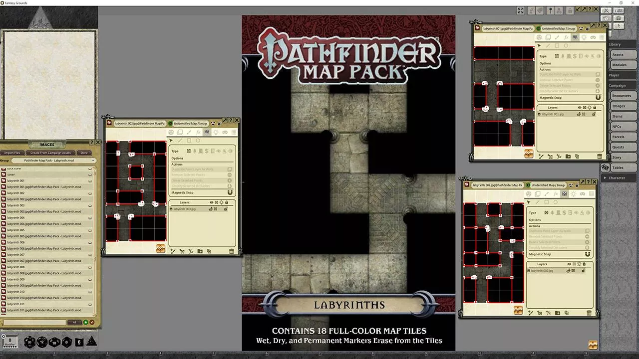 Pathfinder RPG - Map Pack: Labyrinth for Fantasy Grounds